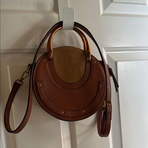 Elegant Brown Leather Handbag